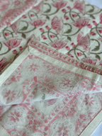 Handmade Jaipur Block Print Table Runner - Pink