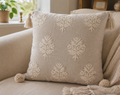 Ivory Bloom Tassels Cushion / Cover