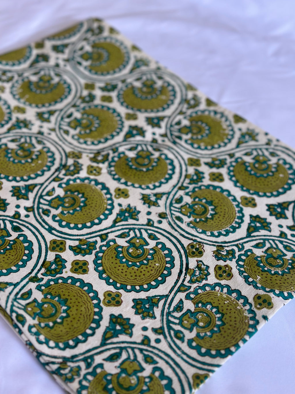 Handmade Jaipur Block Print Table Runner - Green