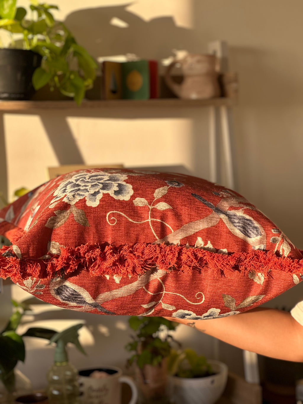 Chenille Cushion Rust