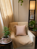 Dolce Powder Pink Tassel Cushion Cover
