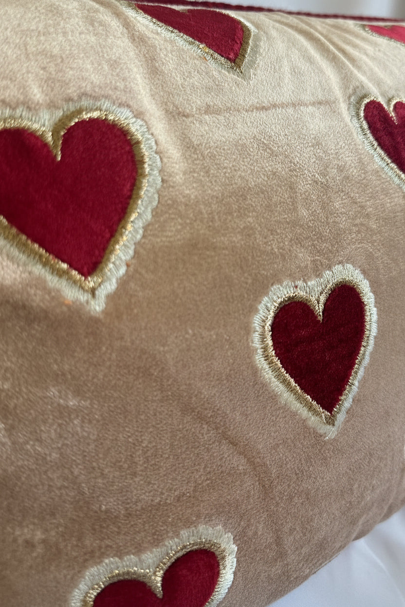 Crimson Hearts Cushion / Cover