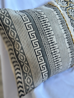 Geometric Rectangular Cushion Cover  Black & Yellow