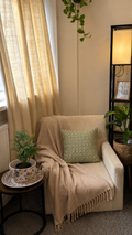 Mustard & Sage Geometric Cushion Cover