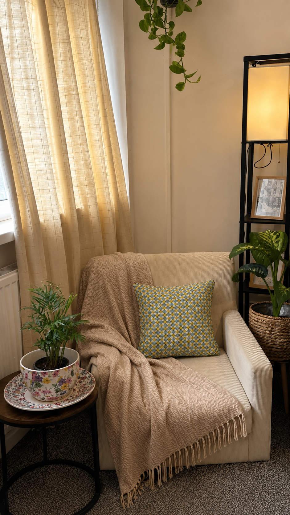 Mustard & Sage Geometric Cushion Cover