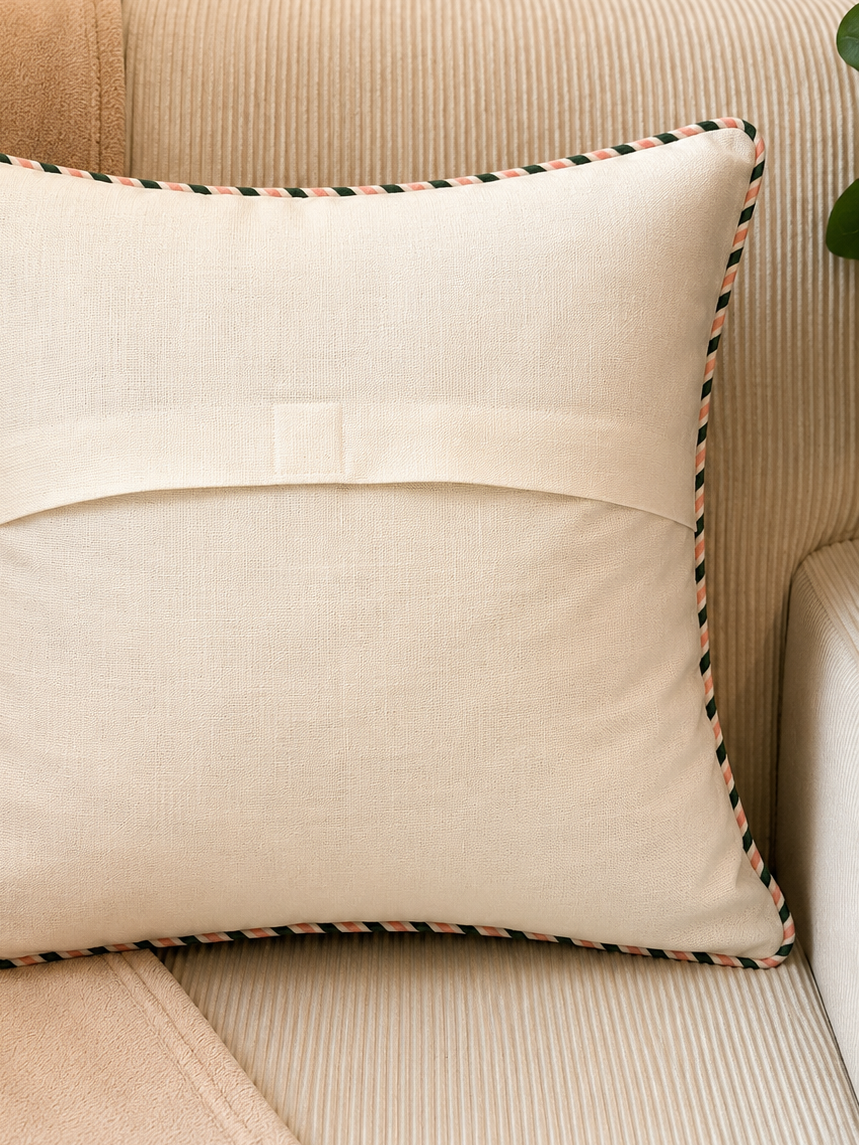 Mustard & Sage Geometric Cushion Cover