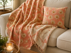 Set of 2 Daisy Cushion covers and Throw