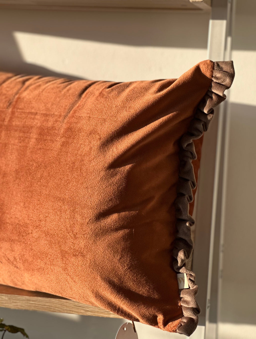 Tilly Velvet Reversible Cushion Rust/Mink