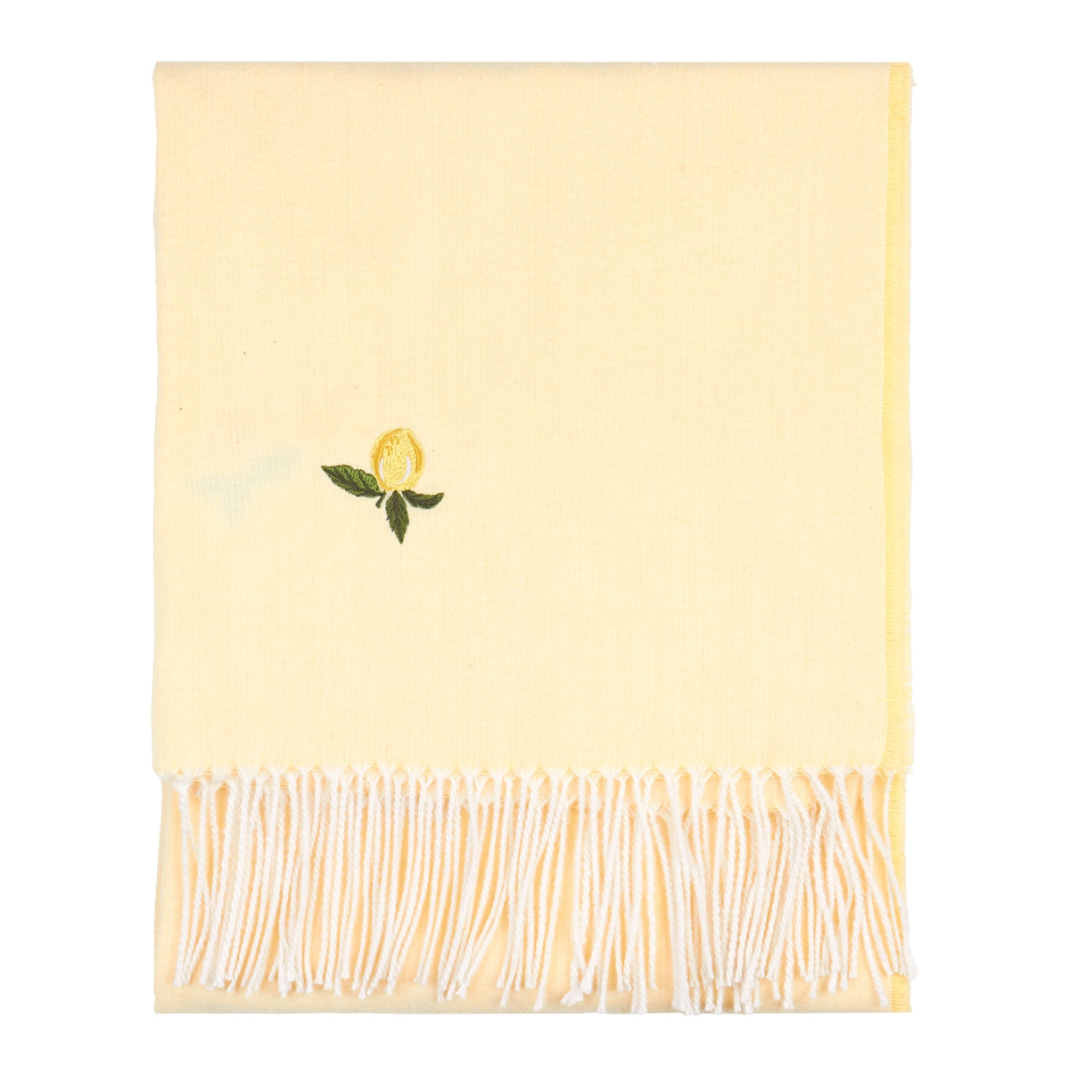Fruits Lightweight Embroidered Throw Zesty Lemon