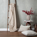 Jacquard Throw Stone - Ivory