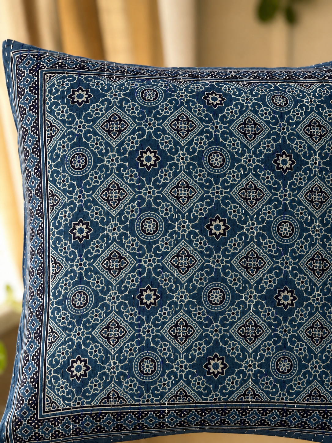 Handcrafted Kantha Cushion Cover