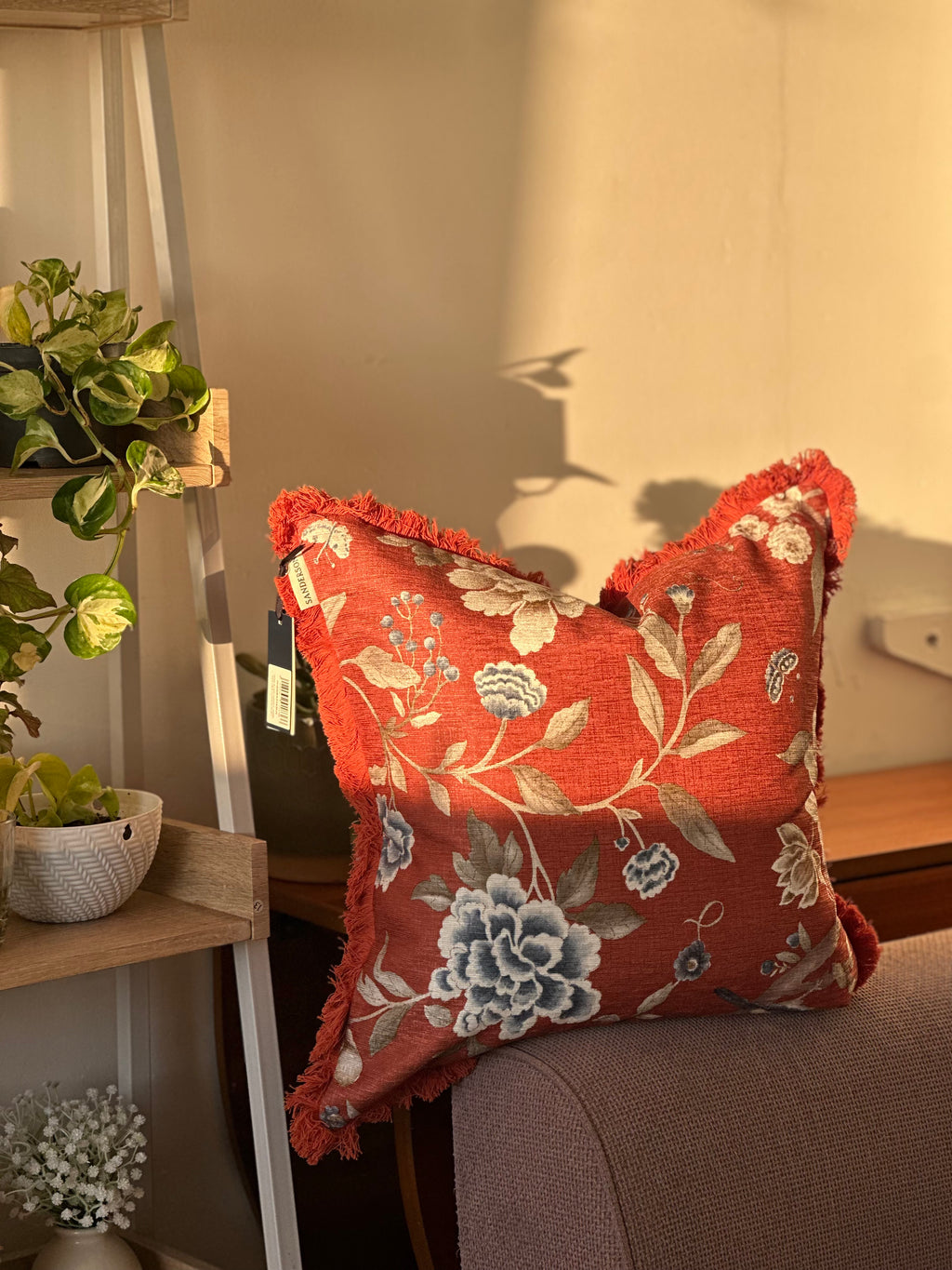 Chenille Cushion Rust