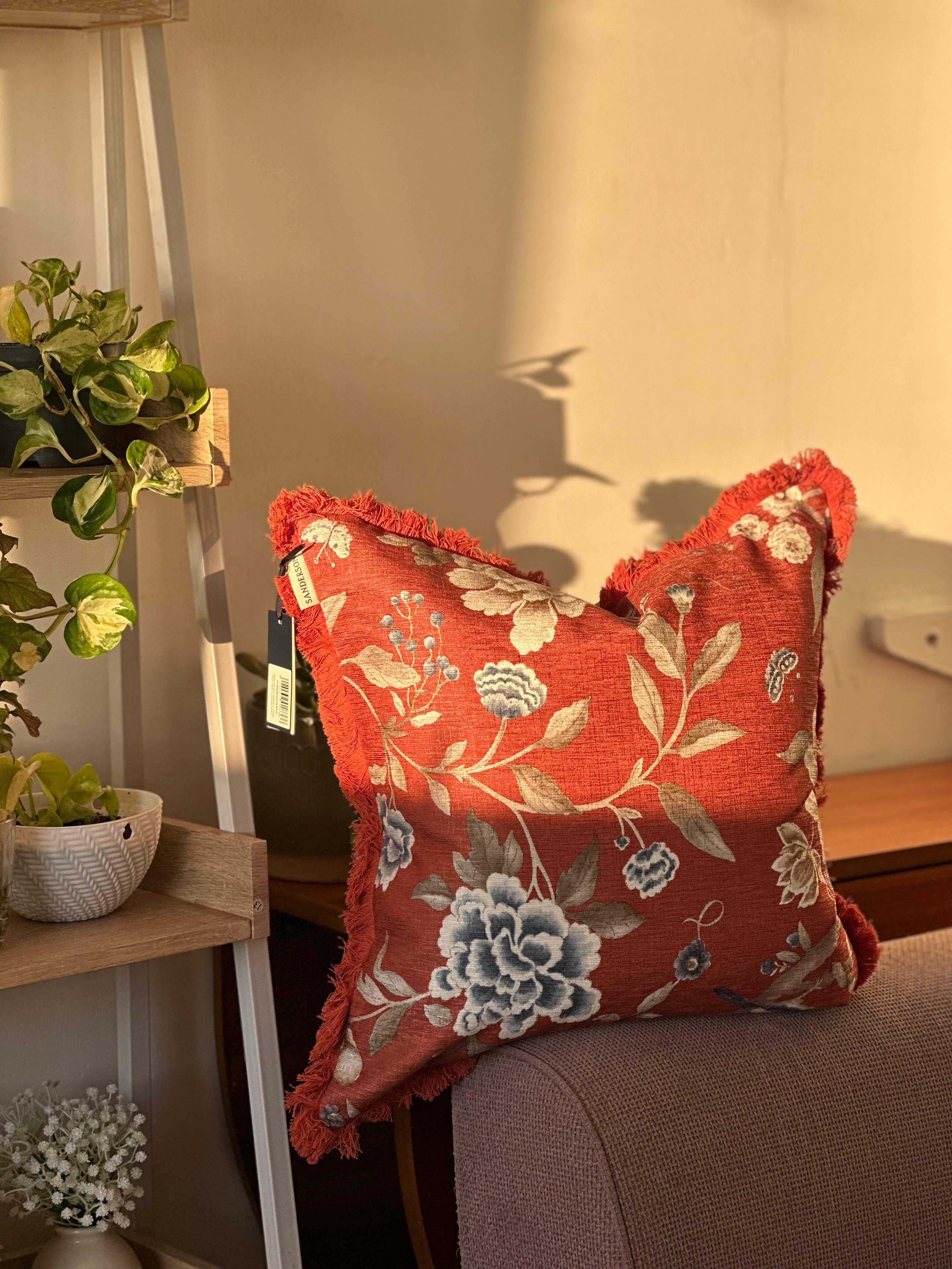 Chenille Cushion Rust