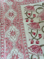 Handmade Jaipur Block Print Table Runner - Pink