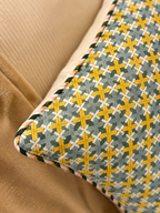 Mustard & Sage Geometric Cushion Cover