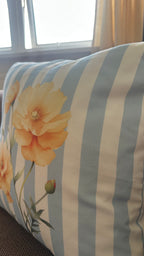 Vintage Style Striped & Floral Cushion cover