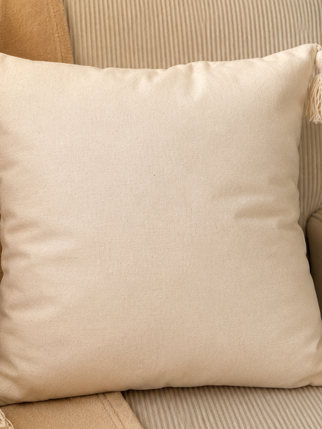 Dolce Powder Pink Tassel Cushion Cover