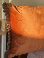 Tilly Velvet Reversible Cushion Rust/Mink