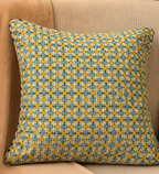 Mustard & Sage Geometric Cushion Cover