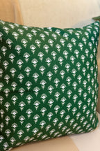 Olive Block Print Cushion cover