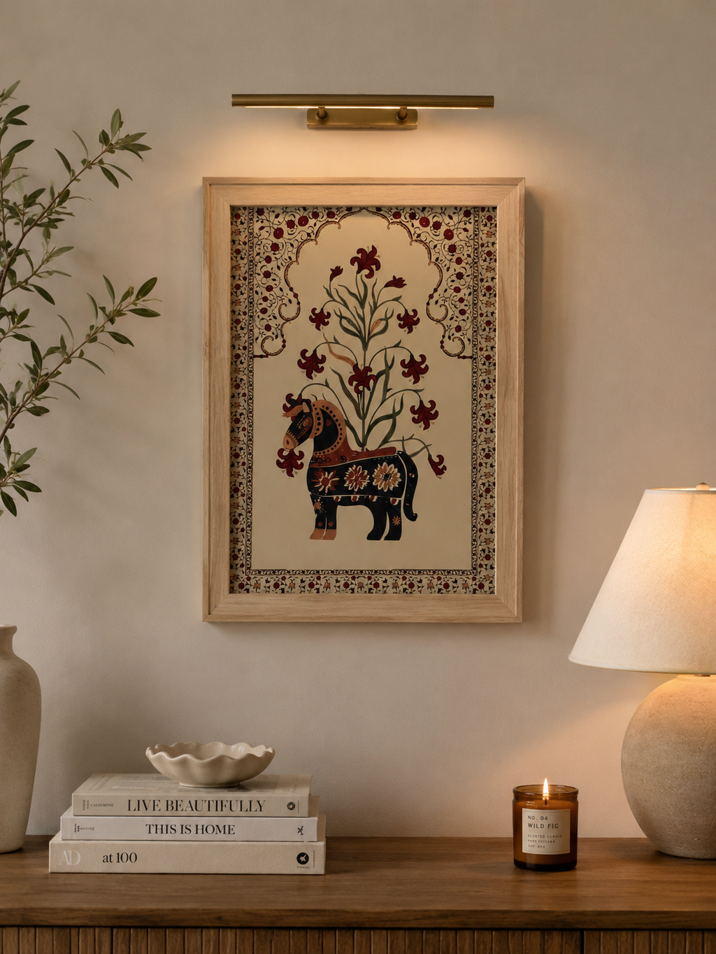 Horse Printed Wall Art Frame
