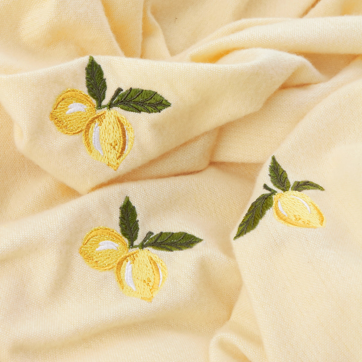 Fruits Lightweight Embroidered Throw Zesty Lemon