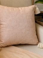 Dolce Powder Pink Tassel Cushion Cover