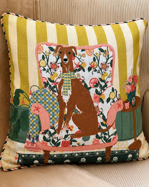 English Garden Dog Cushion Cover